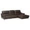 Baxton Studio Townsend Modern Brown Full Leather Sectional Sofa with Right Facing Chaise 223-13124-ZORO - alternate 7